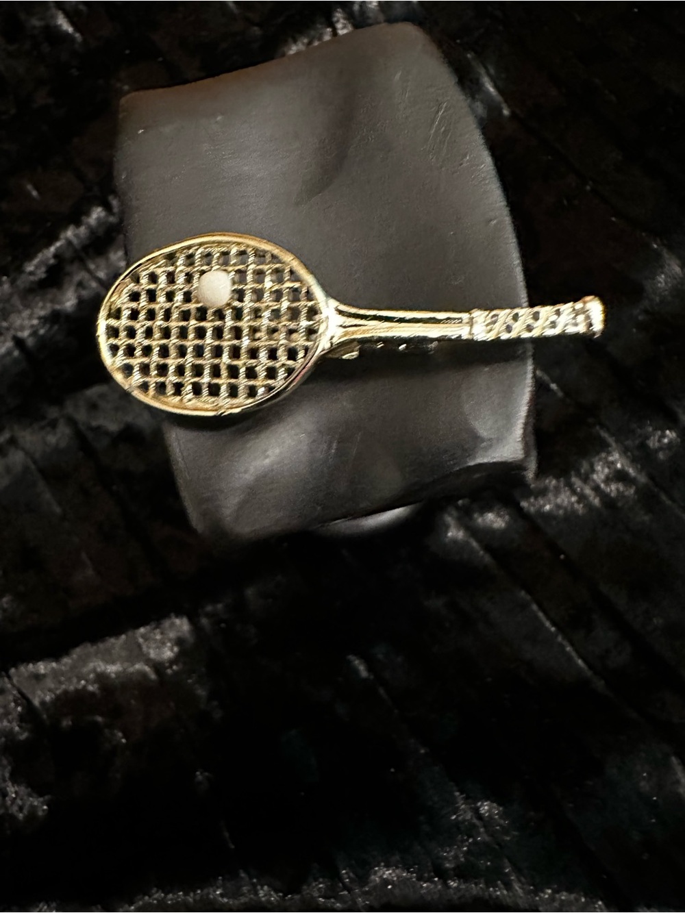 Gerry’s Vintage Gold Tone Tennis Racket Brooch Pin